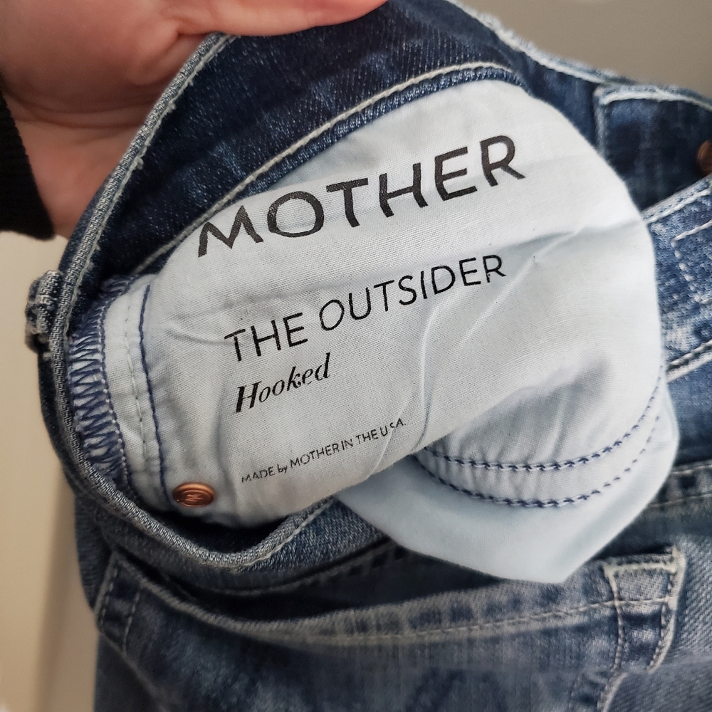 MOTHER The Outsider Denim Jeans in Hooked Wash Low Rise Bootcut size 28 - Picture 8 of 13